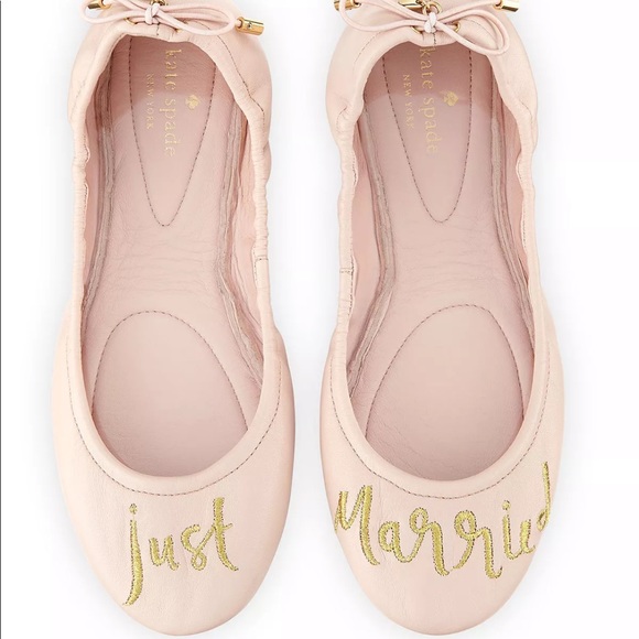 kate spade just married ballet flats